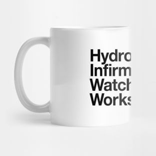 State Of Decay Helvetica Light: Hydroponics Infirmary Watchtower Workshop Mug